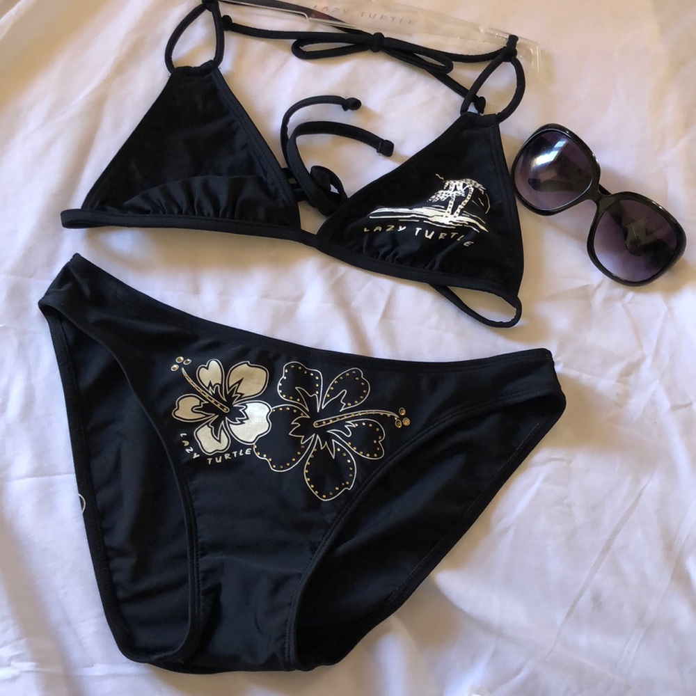 Black Two Piece Bikinis 👙